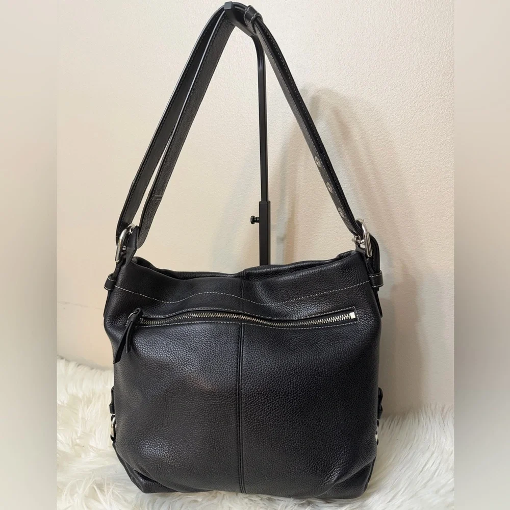 Coach Black Leather Shoulder Bag#F15064